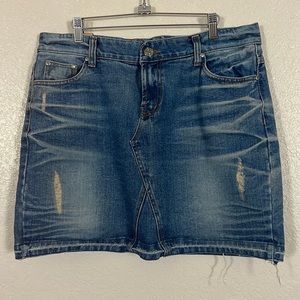1459 NWT Ililily Urban Vintage Plus Size Jean Skirt. Sz2XL